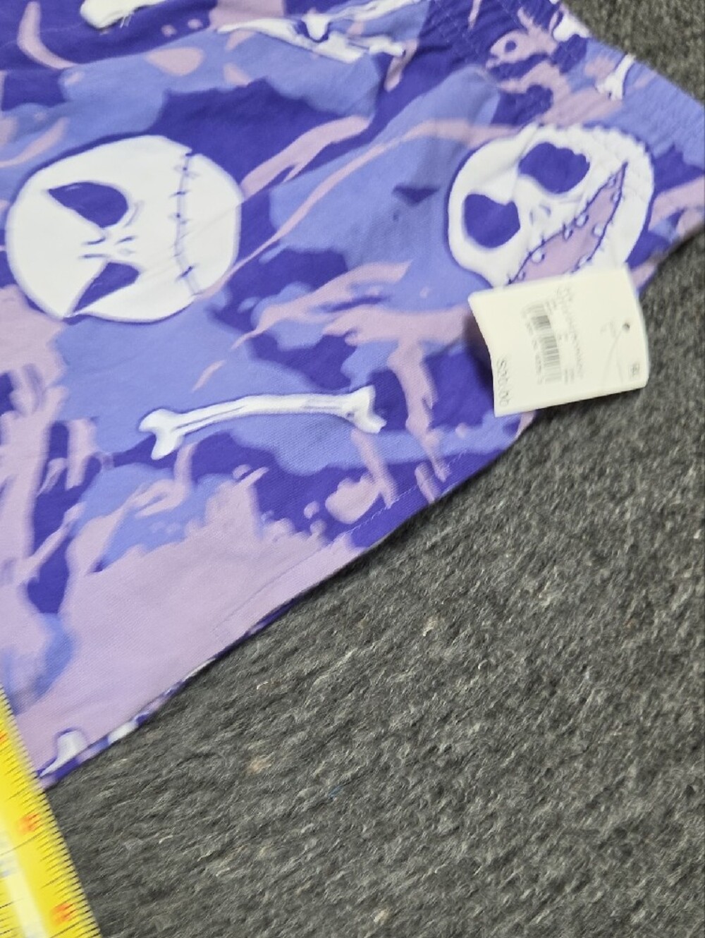 (#3C) Disney Purple Skull & Bones Pajama Bottoms - Picture 3 of 7
